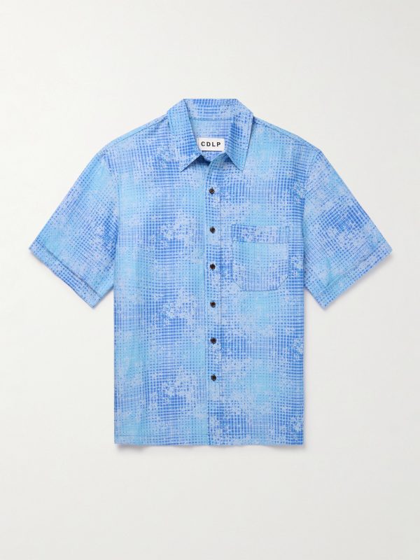 Printed Lyocell and Linen-Blend Shirt Printed Lyocell and Linen-Blend Shirt
