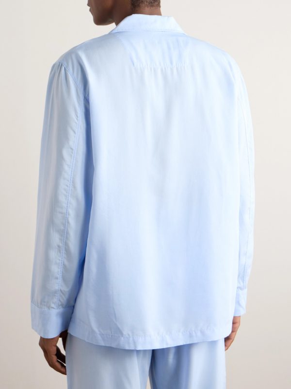 Camp-Collar Lyocell Pyjama Shirt - BK Camp-Collar Lyocell Pyjama Shirt - BK
