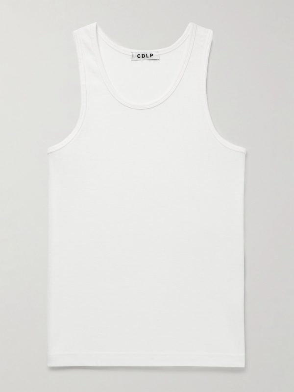 Ribbed Stretch Lyocell and Cotton-Blend Tank Top Ribbed Stretch Lyocell and Cotton-Blend Tank Top