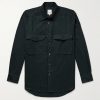 Herringbone Brushed Cotton and Lyocell-Blend Shirt Herringbone Brushed Cotton and Lyocell-Blend Shirt