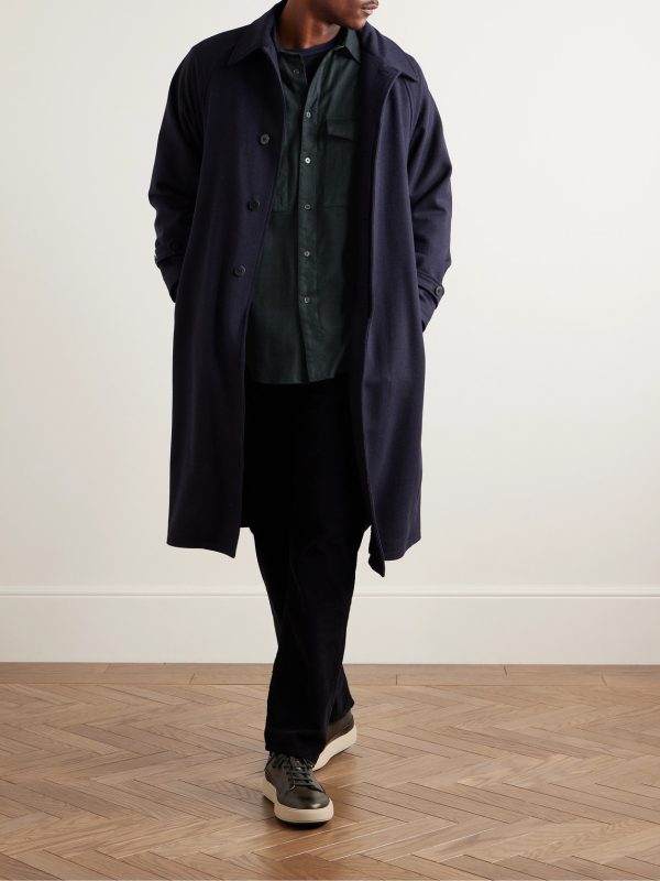 Herringbone Brushed Cotton and Lyocell-Blend Shirt - OU Herringbone Brushed Cotton and Lyocell-Blend Shirt - OU