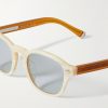 Round-Frame Two-Tone Acetate Sunglasses - CU