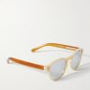 Round-Frame Two-Tone Acetate Sunglasses - FR