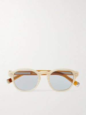 Round-Frame Two-Tone Acetate Sunglasses