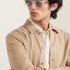 Round-Frame Two-Tone Acetate Sunglasses - OU