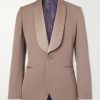 Satin-Trimmed Wool-Twill Tuxedo Jacket Satin-Trimmed Wool-Twill Tuxedo Jacket