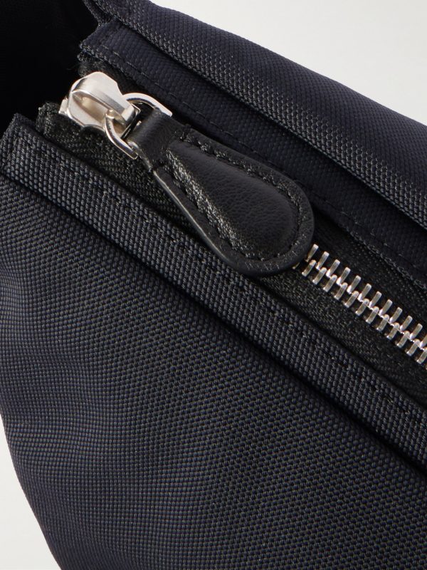 Slouchy Banana Two Leather-Trimmed Canvas Belt Bag - CU Slouchy Banana Two Leather-Trimmed Canvas Belt Bag - CU