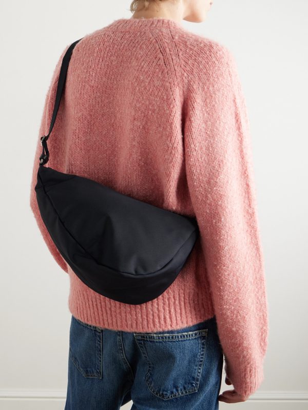 Slouchy Banana Two Leather-Trimmed Canvas Belt Bag - OU Slouchy Banana Two Leather-Trimmed Canvas Belt Bag - OU