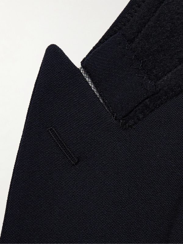 Donnes Double-Breasted Grain de Poudre Virgin Wool Suit Jacket - E1 Donnes Double-Breasted Grain de Poudre Virgin Wool Suit Jacket - E1