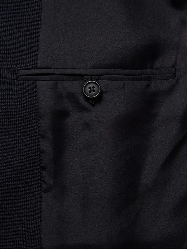 Donnes Double-Breasted Grain de Poudre Virgin Wool Suit Jacket - E2 Donnes Double-Breasted Grain de Poudre Virgin Wool Suit Jacket - E2