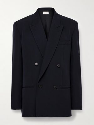 Donnes Double-Breasted Grain de Poudre Virgin Wool Suit Jacket