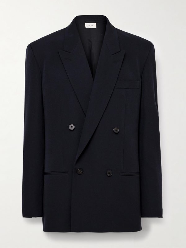 Donnes Double-Breasted Grain de Poudre Virgin Wool Suit Jacket Donnes Double-Breasted Grain de Poudre Virgin Wool Suit Jacket