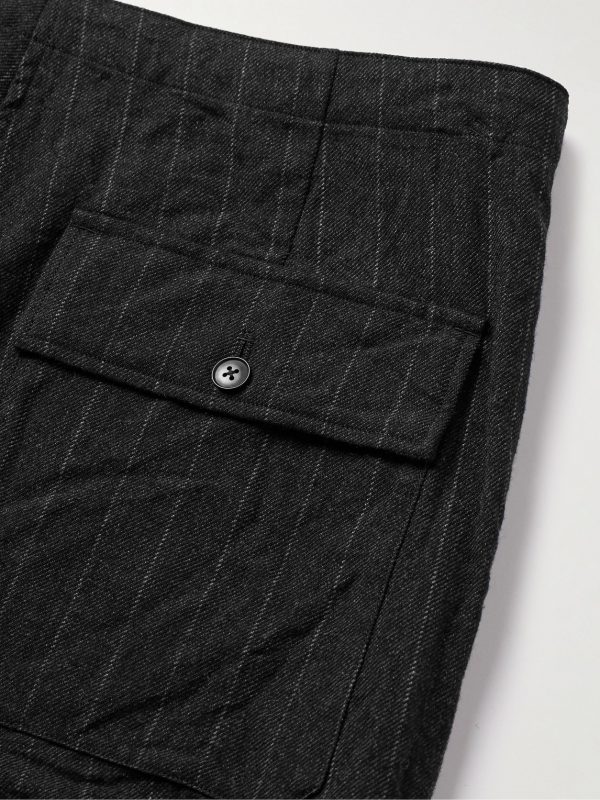 Take Easy Baker Straight-Leg Pinstriped Wool-Twill Drawstring Suit Trousers - CU Take Easy Baker Straight-Leg Pinstriped Wool-Twill Drawstring Suit Trousers - CU