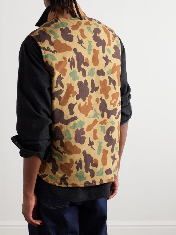Reversible Camouflage-Print Padded Shell Gilet - BK Reversible Camouflage-Print Padded Shell Gilet - BK