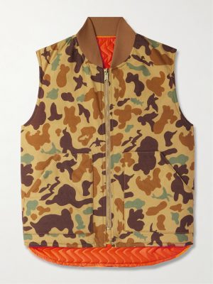 Reversible Camouflage-Print Padded Shell Gilet Reversible Camouflage-Print Padded Shell Gilet