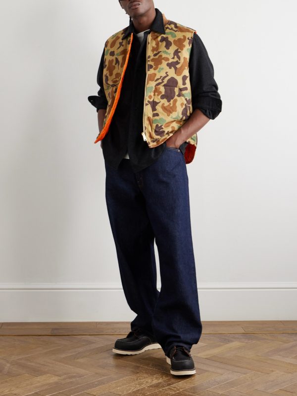 Reversible Camouflage-Print Padded Shell Gilet - OU Reversible Camouflage-Print Padded Shell Gilet - OU
