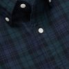 Button-Down Collar Checked Cotton Shirt - CU