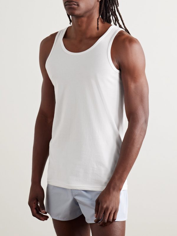 Two-Pack Slim-Fit Cotton-Jersey Tank Tops - OU Two-Pack Slim-Fit Cotton-Jersey Tank Tops - OU