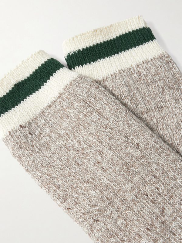 Rag Two-Pack Striped Ribbed-Knit Socks - CU Rag Two-Pack Striped Ribbed-Knit Socks - CU