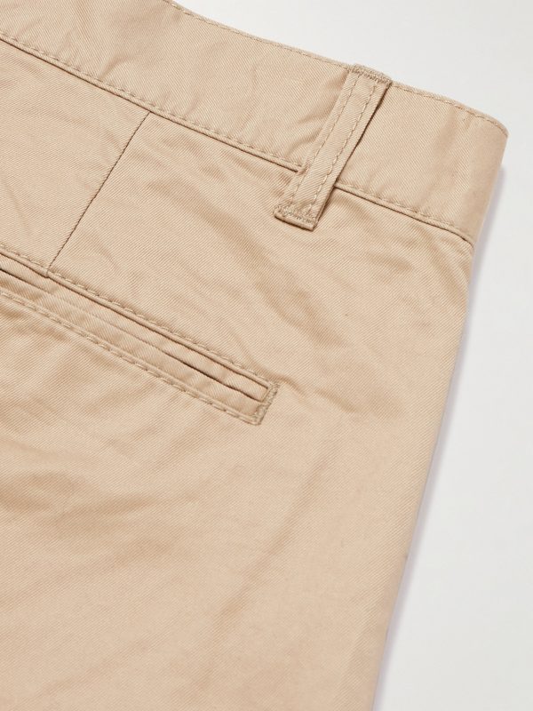 Tapered Pleated Cotton-Twill Trousers - CU Tapered Pleated Cotton-Twill Trousers - CU