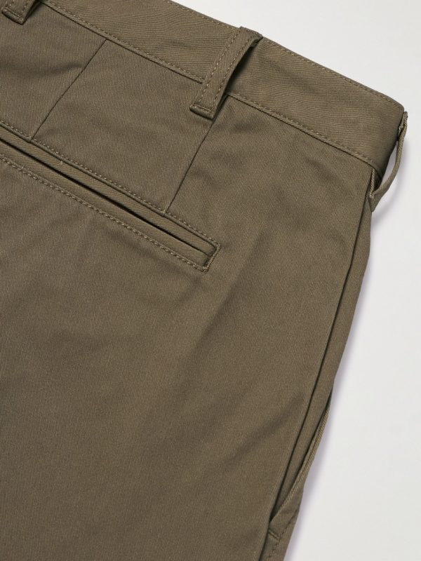 2 Pleats Tapered Pleated Cotton-Blend Twill Trousers - CU
