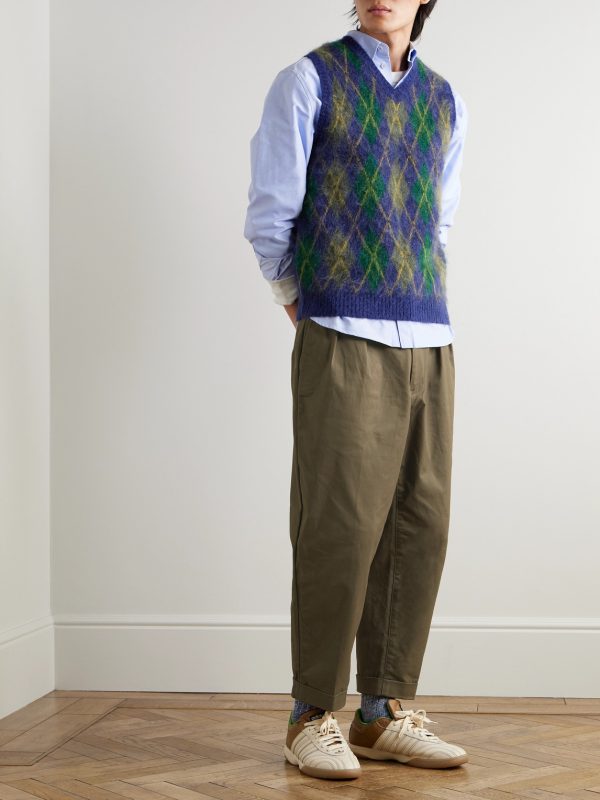 2 Pleats Tapered Pleated Cotton-Blend Twill Trousers - OU