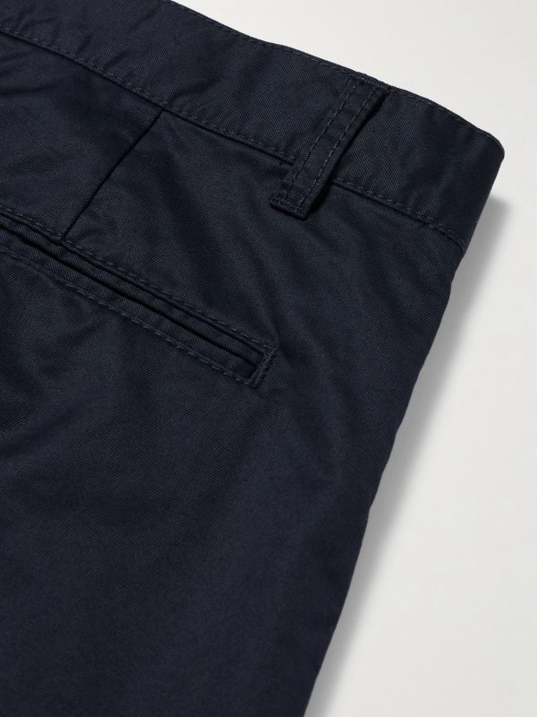 Tapered Pleated Cotton-Twill Trousers - CU Tapered Pleated Cotton-Twill Trousers - CU