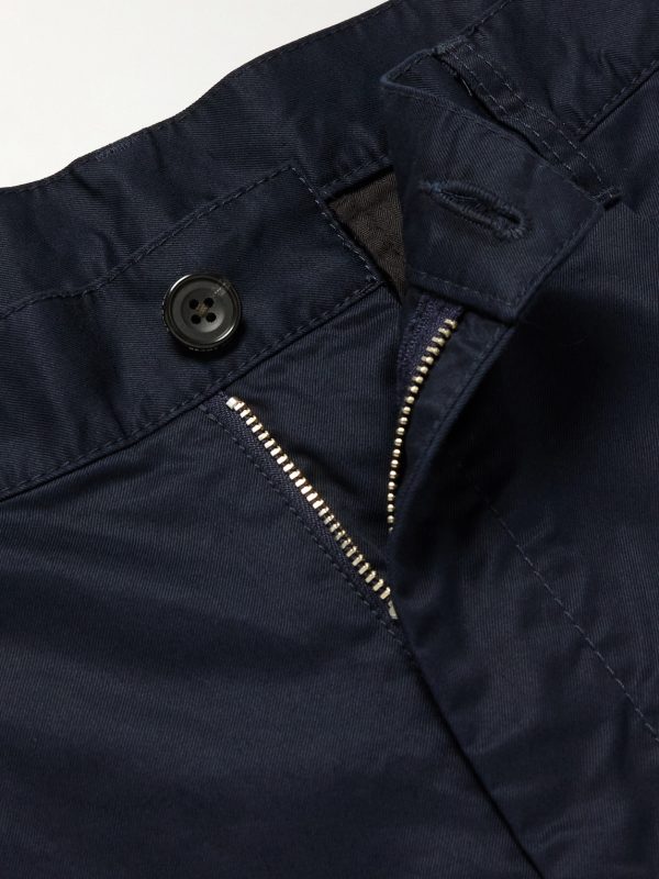 Tapered Pleated Cotton-Twill Trousers - E1 Tapered Pleated Cotton-Twill Trousers - E1