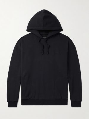 Logo-Embroidered Cotton-Blend Jersey Hoodie Logo-Embroidered Cotton-Blend Jersey Hoodie