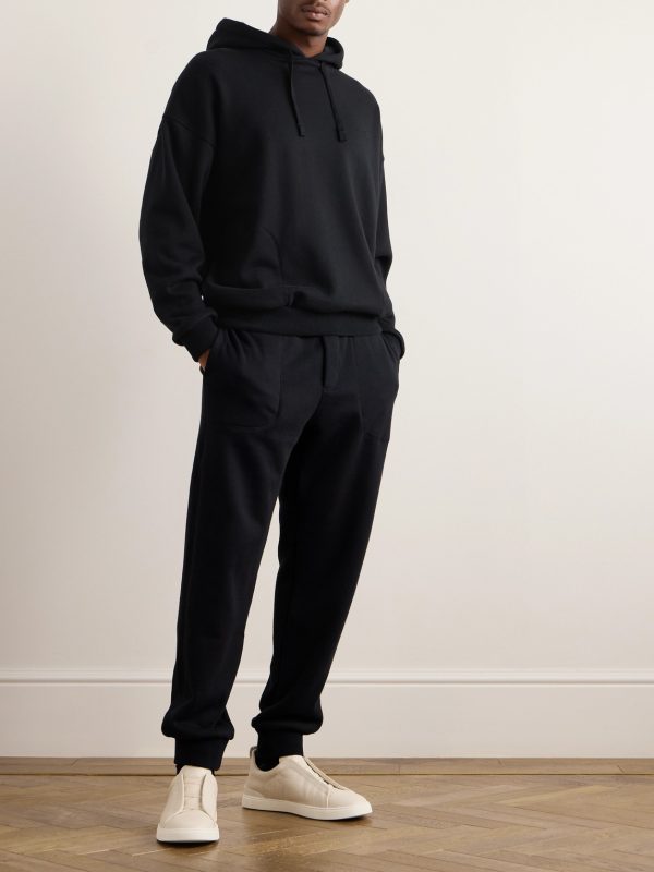 Logo-Embroidered Cotton-Blend Jersey Hoodie - OU Logo-Embroidered Cotton-Blend Jersey Hoodie - OU