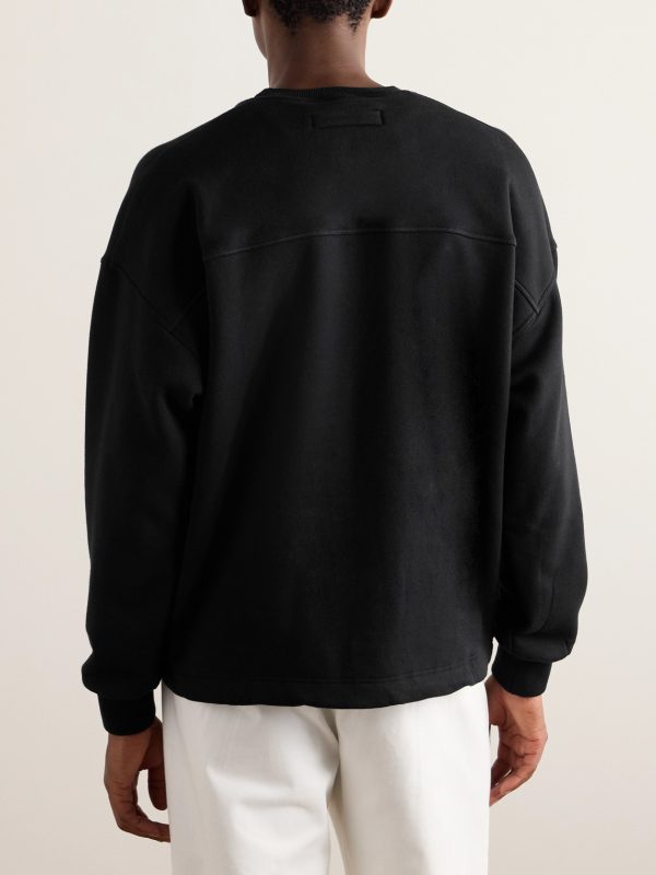 Logo-Embroidered Cotton-Blend Jersey Sweatshirt - BK