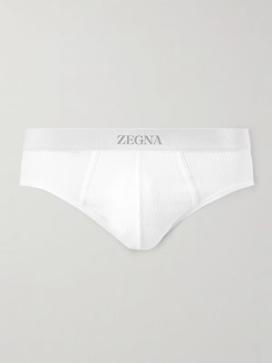 Ribbed Cotton and Modal-Blend Briefs Ribbed Cotton and Modal-Blend Briefs