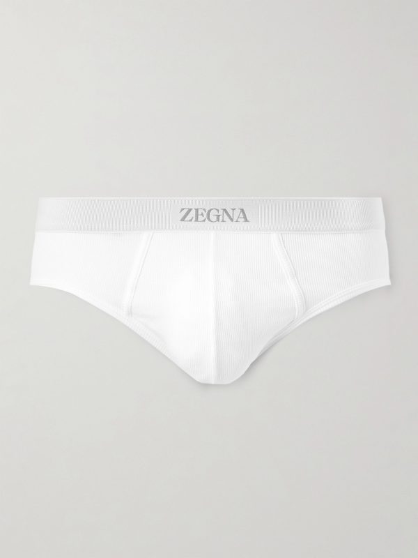 Ribbed Cotton and Modal-Blend Briefs Ribbed Cotton and Modal-Blend Briefs
