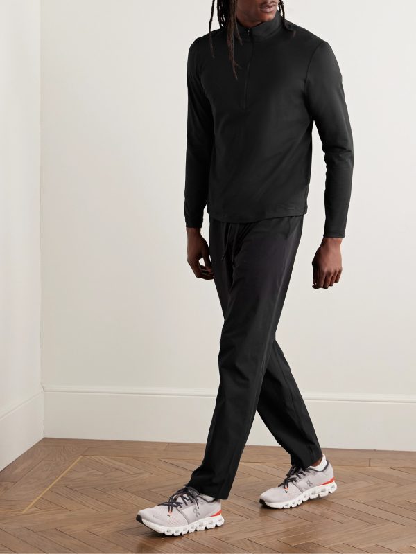 Slim-Fit Stretch Recycled-Jersey Half-Zip Top - OU Slim-Fit Stretch Recycled-Jersey Half-Zip Top - OU