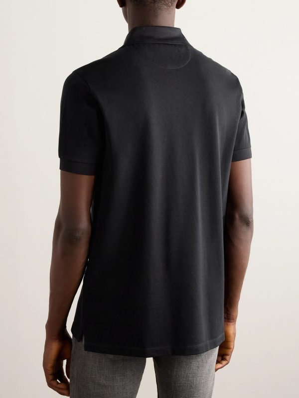 Cotton-Piqué Polo Shirt - BK Cotton-Piqué Polo Shirt - BK