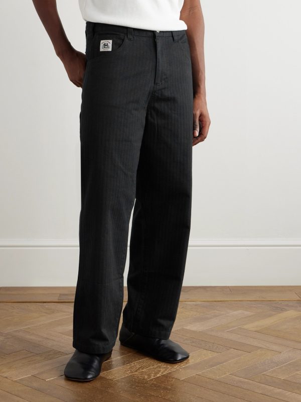 Knolly Brook Straight-Leg Cotton-Canvas Trousers - FR