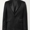Silk-Satin Trimmed Wool Barathea Tuxedo Jacket Silk-Satin Trimmed Wool Barathea Tuxedo Jacket