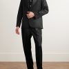 Silk-Satin Trimmed Wool Barathea Tuxedo Jacket - OU Silk-Satin Trimmed Wool Barathea Tuxedo Jacket - OU