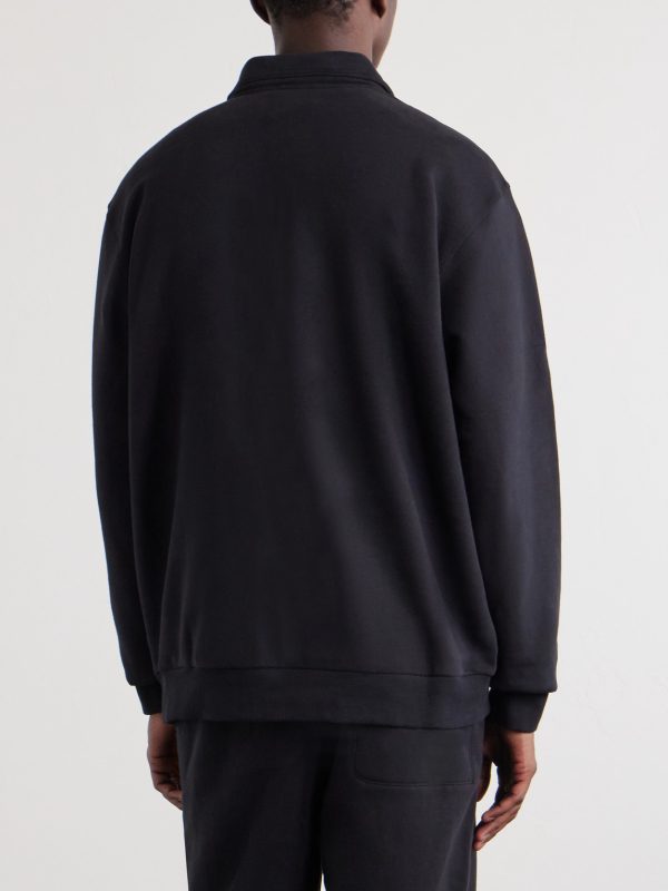Steady State Cotton-Blend Jersey Half-Zip Sweatshirt - BK Steady State Cotton-Blend Jersey Half-Zip Sweatshirt - BK