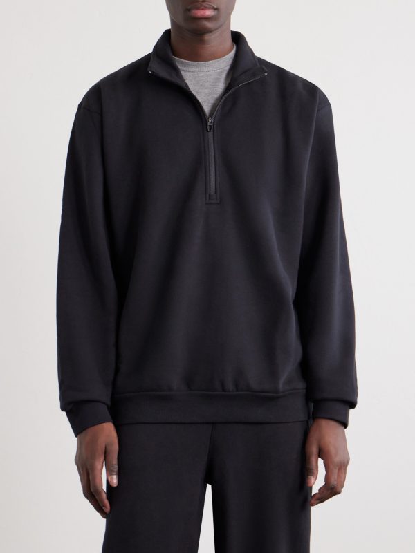 Steady State Cotton-Blend Jersey Half-Zip Sweatshirt - FR Steady State Cotton-Blend Jersey Half-Zip Sweatshirt - FR