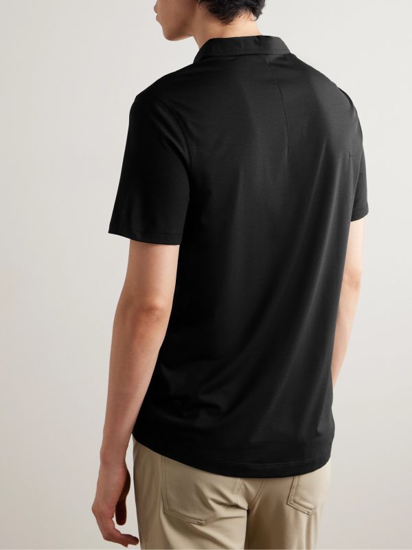 Evolution Slim-Fit Stretch-Jersey Golf Polo Shirt - BK Evolution Slim-Fit Stretch-Jersey Golf Polo Shirt - BK