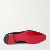 Dandysiago Grosgrain-Trimmed Embellished Velvet Loafers - E1 Dandysiago Grosgrain-Trimmed Embellished Velvet Loafers - E1