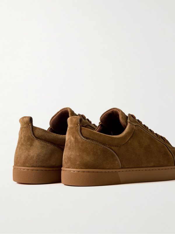 Louis Junior Grosgrain-Trimmed Suede Sneakers - BK