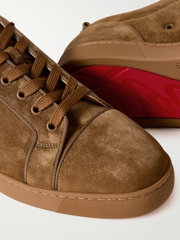 Louis Junior Grosgrain-Trimmed Suede Sneakers - CU