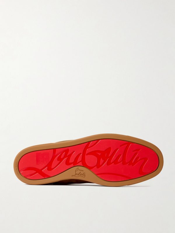 Louis Junior Grosgrain-Trimmed Suede Sneakers - E1