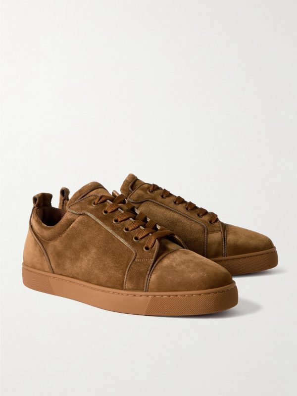 Louis Junior Grosgrain-Trimmed Suede Sneakers - FR