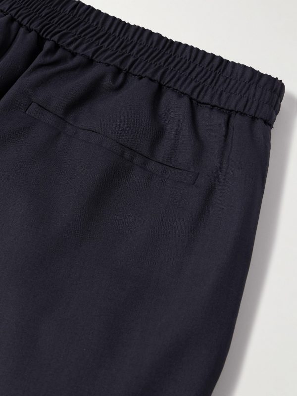 Easy Straight-Leg Pleated Wool Trousers - CU