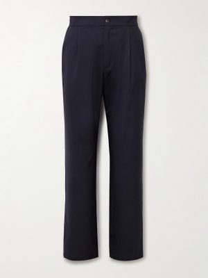 Easy Straight-Leg Pleated Wool Trousers Easy Straight-Leg Pleated Wool Trousers