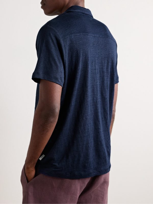 Shaun Linen-Jersey Polo Shirt - BK