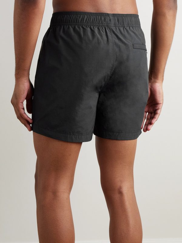 Charles Straight-Leg Mid-Length Swim Shorts - BK Charles Straight-Leg Mid-Length Swim Shorts - BK